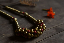 Prabha . प्रभा | Brass Dhokra Designer Necklace