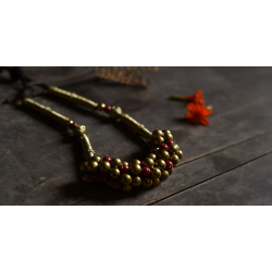 Prabha . प्रभा | Brass Dhokra Designer Necklace