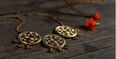 Prabha . प्रभा | Brass Dhokra Designer Three Circle Necklace