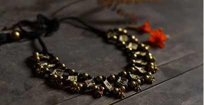 Prabha . प्रभा | Brass Dhokra Diamond Design Necklace