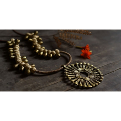 Prabha . प्रभा | Brass Dhokra Long Necklace - 13