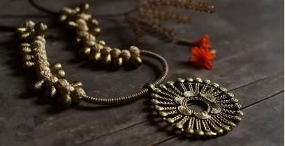 Prabha . प्रभा | Brass Dhokra Long Necklace - 13