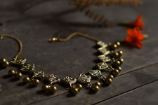 Prabha . प्रभा | Brass Dhokra Necklace - Diamond Design