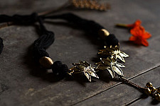 Prabha . प्रभा | Brass Dhokra Necklace - Lotus Design