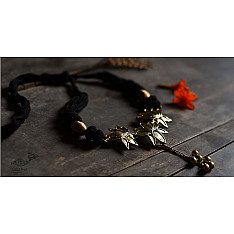 Prabha . प्रभा | Brass Dhokra Necklace - Lotus Design