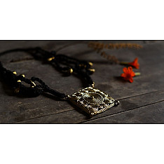 Prabha . प्रभा | Brass Dhokra Necklace - Square 