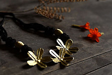 Prabha . प्रभा |  Flower Design Brass Dhokra Necklace