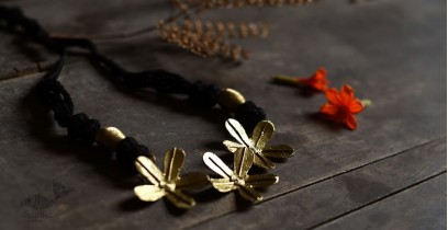 Prabha . प्रभा |  Flower Design Brass Dhokra Necklace