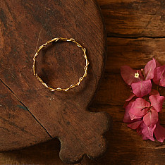 Prabha . प्रभा | Dhokra Brass Bangle - Adjustable Free size