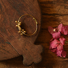 Prabha . प्रभा | Handmade Dhokra Brass Bangle - Adjustable Free size