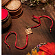 shop handmade dhokra brass rakhi - Lal Dhaga