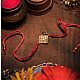 shop handmade dhokra brass rakhi - Lal Dhaga