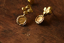 Prabha . प्रभा | Dhokra Brass Stud Earring