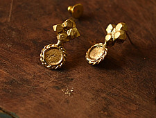 Prabha . प्रभा | Dhokra Brass Stud Earring