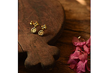 Prabha . प्रभा | Dhokra Brass Stud Earring