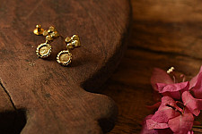 Prabha . प्रभा | Dhokra Brass Stud Earring