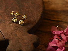 Prabha . प्रभा | Dhokra Brass Stud Earring