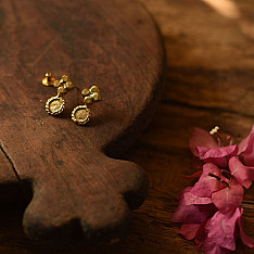 Prabha . प्रभा | Dhokra Brass Stud Earring