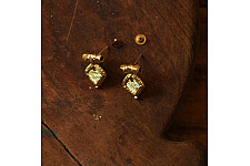 Prabha . प्रभा | Handmade Brass Earring - Dhokra Stud