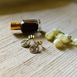 Prabha . प्रभा | Dhokra (Brass) Stud Earring