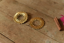 Prabha . प्रभा ❄ Brass Dhokra Earring - Ear Spike 