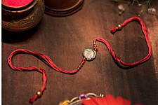Dhokra Brass ❂ Handmade Simple Rakhi 