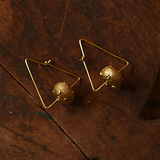 Prabha . प्रभा | Dhokra Brass Earring