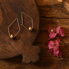 Prabha . प्रभा | Dhokra Brass Long Earring