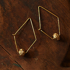 Prabha . प्रभा | Dhokra Brass Long Earring