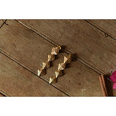 Prabha . प्रभा ❄ Brass Dhokra Long Earring