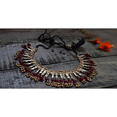 Prabha . प्रभा | Brass Dhokra Necklace - 2 Back Side Pics