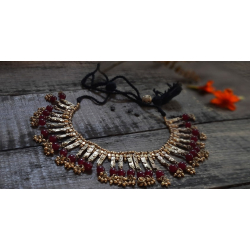 Prabha . प्रभा | Brass Dhokra Necklace - 2 Back Side Pics