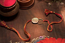Dhokra Brass ❂ Handmade Rakhi - Circle Ring
