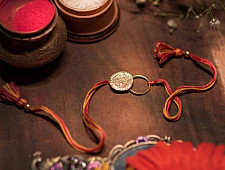 Dhokra Brass ❂ Handmade Rakhi - Circle Ring