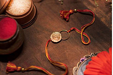 Dhokra Brass ❂ Handmade Rakhi - Circle Ring