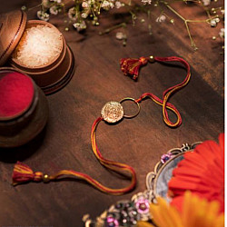Dhokra Brass ❂ Handmade Rakhi - Circle Ring