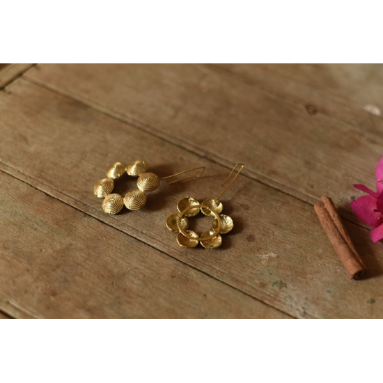 shop handmade Brass Dhokra Square Design earring