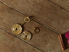 Prabha . प्रभा ❄ Handmade Brass Dhokra Long Earring