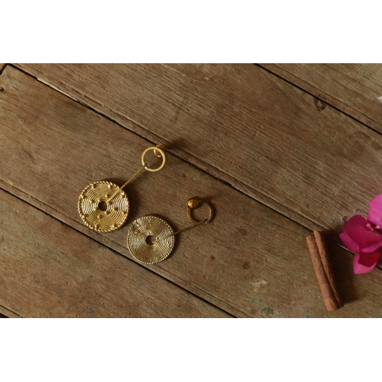 shop Handmade Brass Dhokra Long Earring