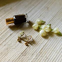 Prabha . प्रभा | Dhokra Brass Earring : 21