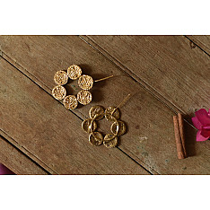 Prabha . प्रभा ❄ Brass Dhokra Earring - Round
