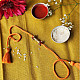 shop handmade dhokra brass rakhi - Pila Dhaga
