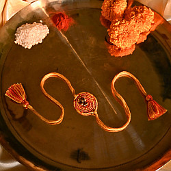 Dhokra Brass ❂ Handmade Rakhi - Chakra