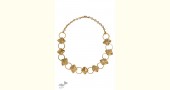 handmade Brass Dhokra Necklace - Diamond & Circle