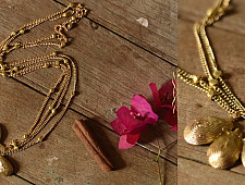 Prabha . प्रभा ❄ Brass Dhokra Designer Long Necklace