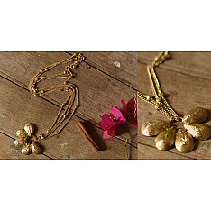 Prabha . प्रभा ❄ Brass Dhokra Designer Long Necklace
