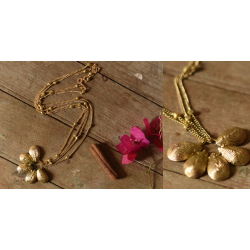 Prabha . प्रभा ❄ Brass Dhokra Designer Long Necklace