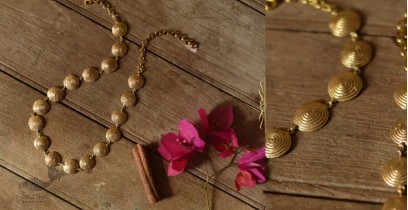 Prabha . प्रभा ❄ Brass Dhokra Handmade Necklace - Circle Design