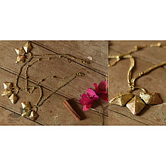 Prabha . प्रभा ❄ Brass Dhokra Handmade Two Layered Necklace
