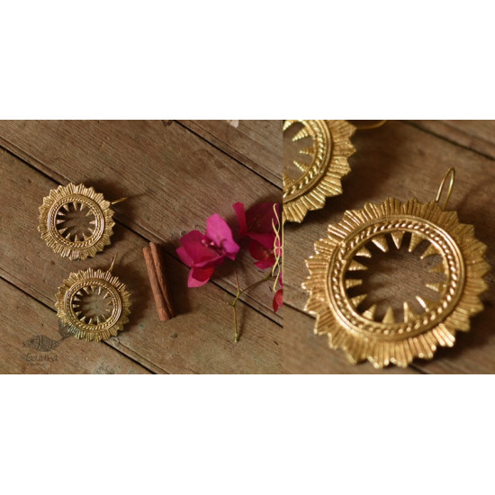 shop Brass Dhokra Square Design earring